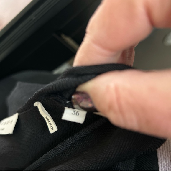 SANDRO Paris EU 36 US 4 Black Maxi Dress Sheer Godet Skirt Fit Flare Open Back - Picture 9 of 10